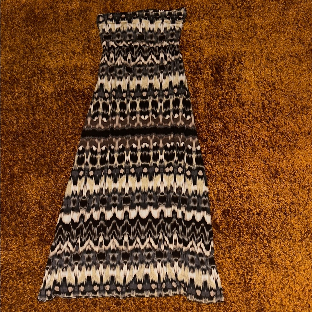 Cynthia Rowley Black and Cream Maxi Skirt